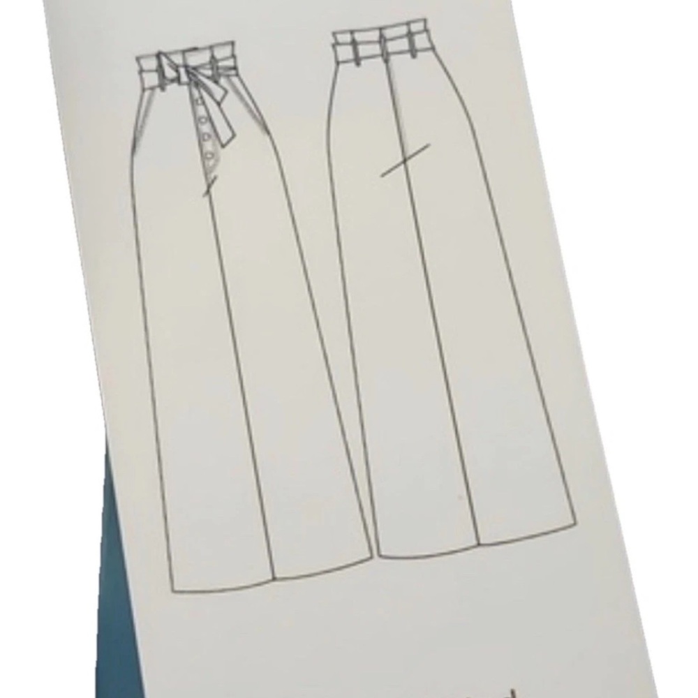 Antonio Melani Womens Sadie Parchment High Waisted WideLeg Button Front Pants 14 - Picture 10 of 12